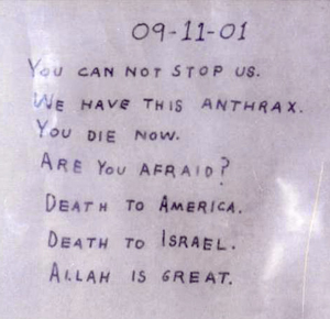 October 2001 U.S. Anthrax letter